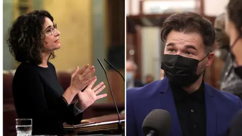 María Jesús Montero y Gabriel Rufián María Jesús Montero y Gabriel Rufián