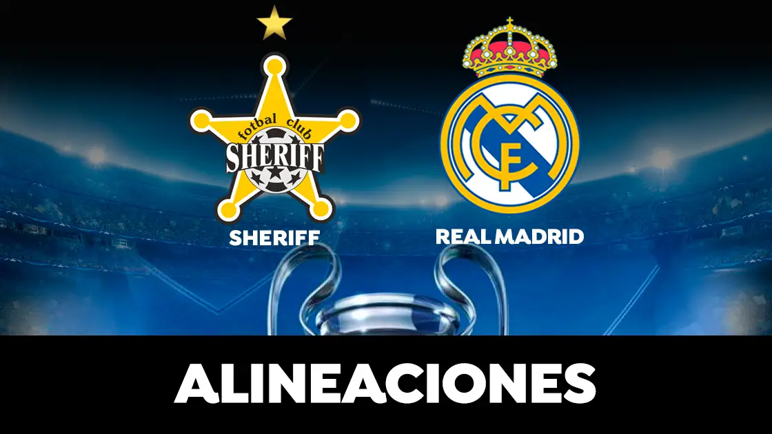 Alineaci&oacute;n del Real Madrid hoy contra el Sheriff Tiraspol en el partido de la Champions League