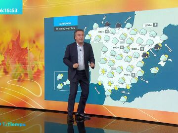 Martes de m&aacute;s fr&iacute;o con lluvias intensas en el Mediterr&aacute;neo y Baleares y nevadas en Arag&oacute;n y La Rioja