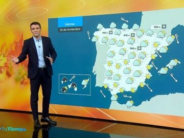 Jueves de fr&iacute;o intenso con nevadas en 1.200 metros y lluvias m&aacute;s d&eacute;biles en el norte