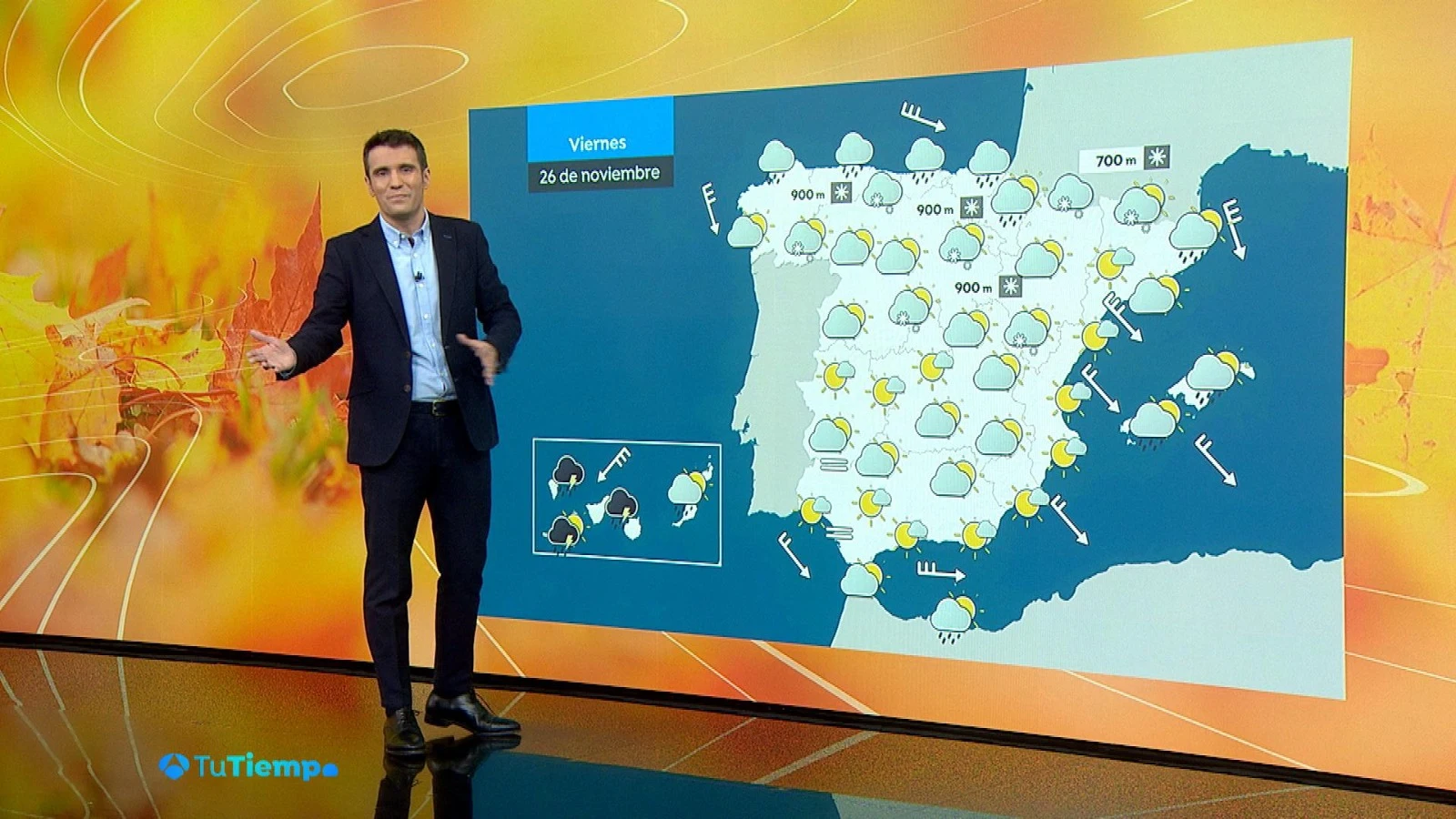 Jueves de frío intenso con nevadas en 1.200 metros y lluvias más débiles en el norte Jueves de frío intenso con nevadas en 1.200 metros y lluvias más débiles en el norte
