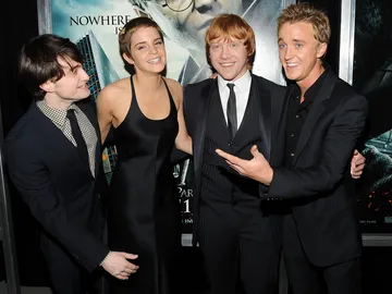 Daniel Radcliffe, Emma Watson, Rupert Grint y Tom Felton Daniel Radcliffe, Emma Watson, Rupert Grint y Tom Felton
