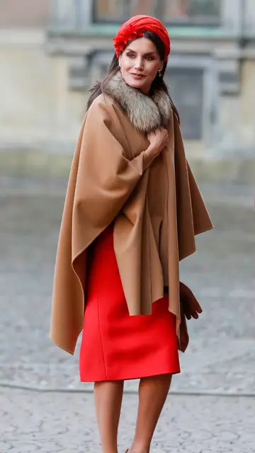 Letizia vestida de Carolina Herrera en Suecia Letizia vestida de Carolina Herrera en Suecia