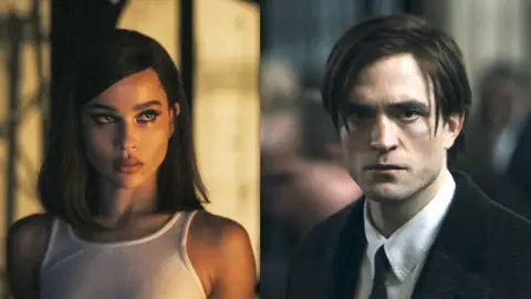 Zoe Kravitz como Catwoman y Rober Pattinson en 'The Batman' Zoe Kravitz como Catwoman y Rober Pattinson en 'The Batman'