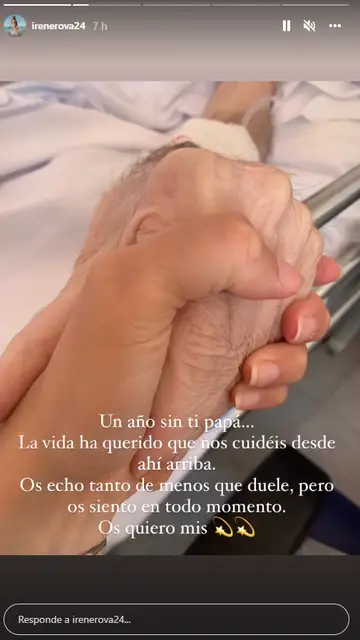 Irene Rosales recuerda a su padre en el primer aniversario sin él Irene Rosales recuerda a su padre en el primer aniversario sin él
