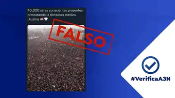 Las fotos falsas de las protestas de Austria por la "dictadura médica" tras anunciar nuevas restricciones por COVID-19 Las fotos falsas de las protestas de Austria por la "dictadura médica" tras anunciar nuevas restricciones por COVID-19