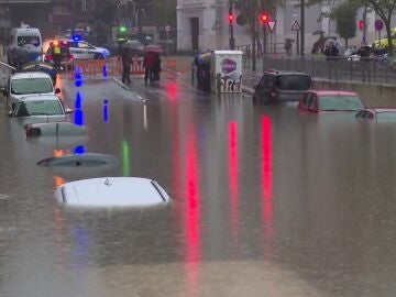 Bilbao y Cantabria registran numerosas incidencias por el fuerte temporal. Cortes de vías y carreteras y desbordamientos de ríos. 