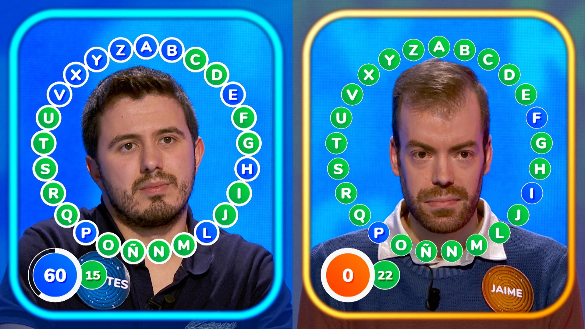 La determinaci&oacute;n de Jaime deja a Orestes jugando solo en &lsquo;El Rosco&rsquo;: &iquest;conseguir&aacute; igualar los 22 aciertos de su rival?