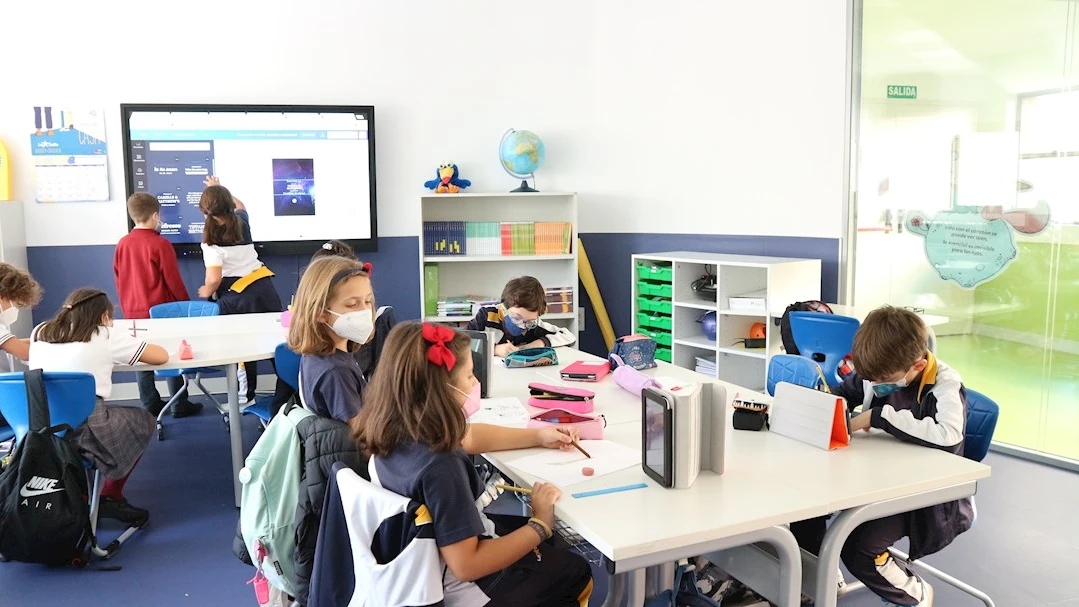 Imagen de archivo de unos ni&ntilde;os en el aula