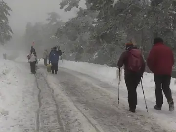 Un temporal impide la apertura de la estación de esquí de Navacerrada Un temporal impide la apertura de la estación de esquí de Navacerrada