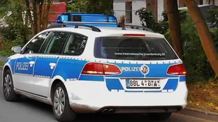 Coche de policía alemán Coche de policía alemán