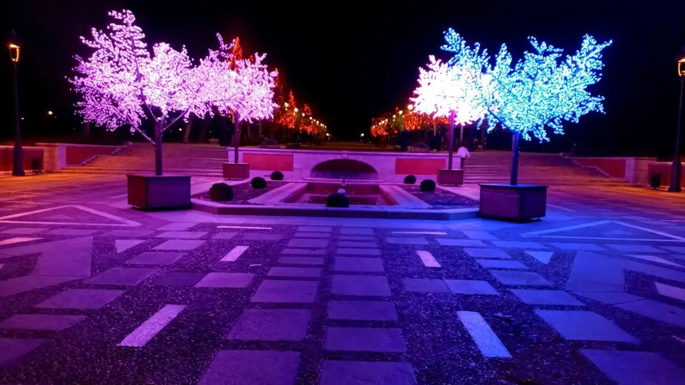 As&iacute; son las bonitas luces de Navidad que hay en el parque Retiro en Madrid
