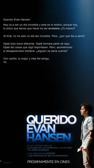 Póster de 'Querido Evan Hansen' Póster de 'Querido Evan Hansen'