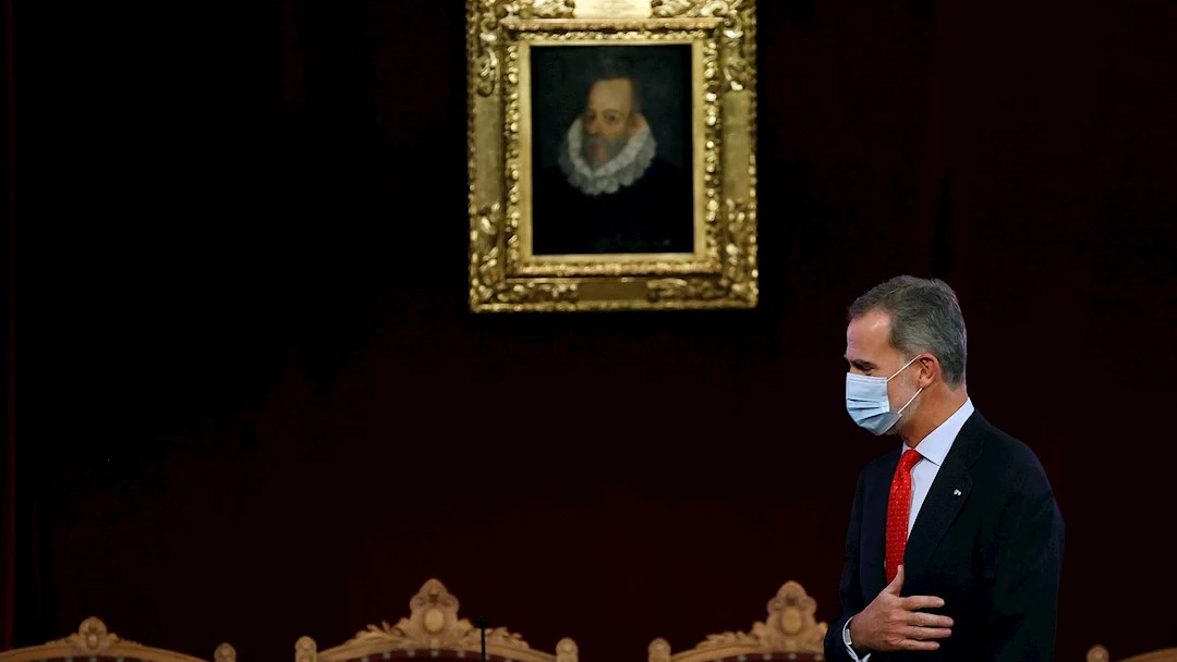 l rey Felipe VI preside el acto conmemorativo del septuag&eacute;simo aniversario de la Asociaci&oacute;n de Academias de la Lengua Espa&ntilde;ola al que asisten directores, presidentes y miembros de las academias de la lengua espa&ntilde;ola de todo el mundo y en el que se presentar&aacute; la Cr&oacute;nica de la lengua espa&ntilde;ola 2021