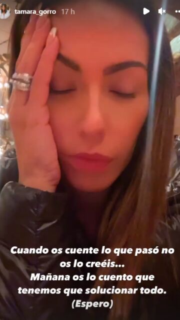 Historia de Instagram de Tamara Gorro