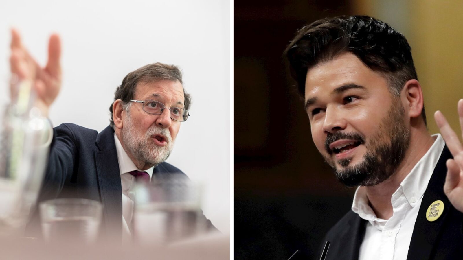 Tenso encontronazo verbal entre Rajoy y Rufián en la comisión Kitchen: 