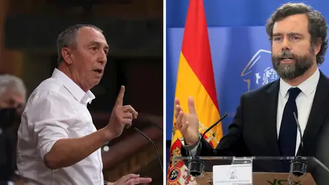 El portavoz de Compromís en el Congreso, Joan Baldoví, e Iván Espinosa de los Monteros El portavoz de Compromís en el Congreso, Joan Baldoví, e Iván Espinosa de los Monteros