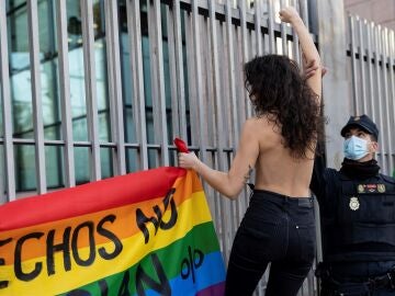 Protesta de Femen en la Asamblea de Madrid