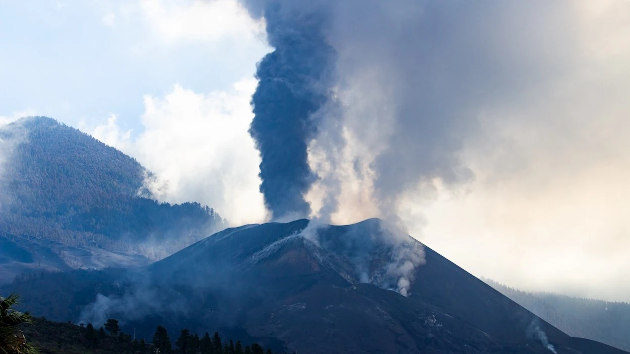 El volcán Cumbre Vieja El volcán Cumbre Vieja
