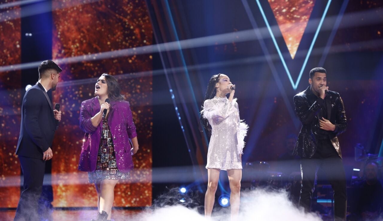 Carlos Ángel, Inés, Karina y Julio cantan ‘Shivers’ en la Gran Final de ‘La Voz’ 