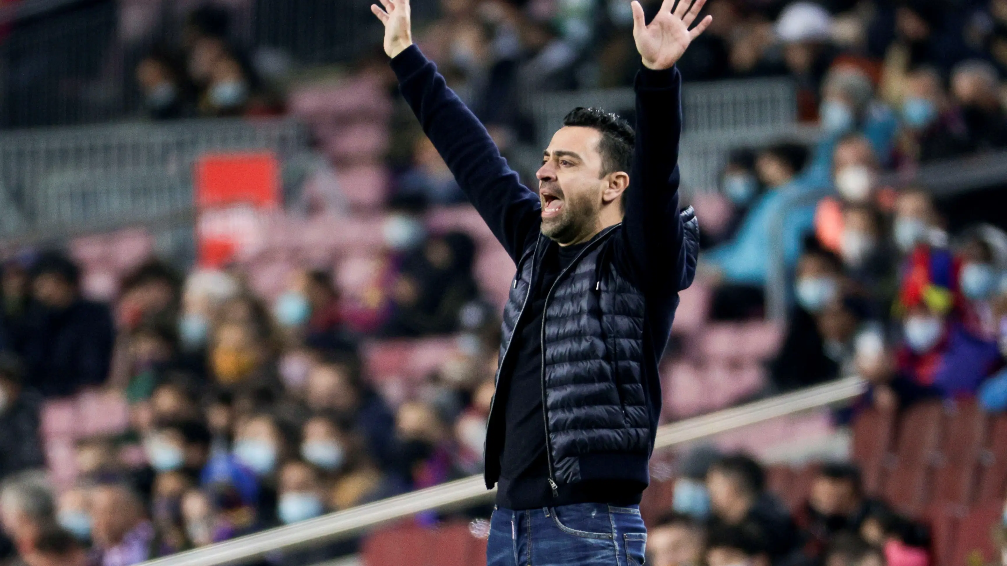 Xavi, en un partido del Barcelona