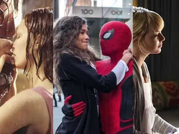 Los tres SpiderMan en pareja Los tres SpiderMan en pareja