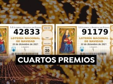 Cuartos premios de la Lotería de Navidad 2021