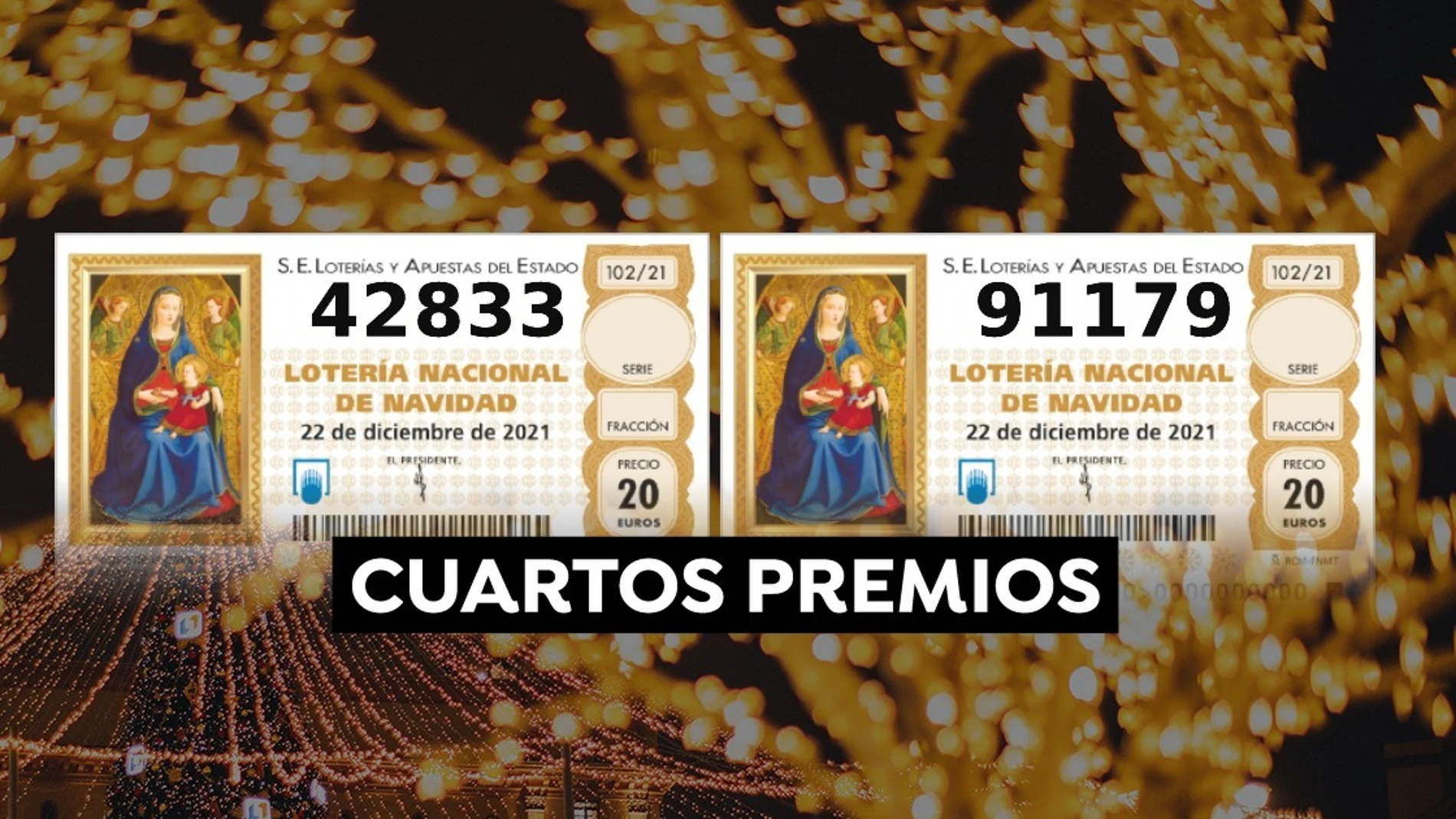 Cuartos premios de la Lotería de Navidad 2021