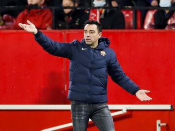 Xavi, en el Pizjuán