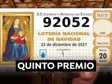 Primer quinto premio de la Lotería de Navidad 2021 Primer quinto premio de la Lotería de Navidad 2021