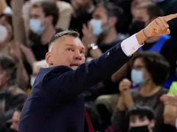Sarunas Jasikevicius durante un partido con el Barcelona Sarunas Jasikevicius durante un partido con el Barcelona