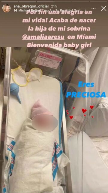 Ana Obregón da la bienvenida a su sobrina
