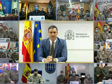 Sánchez envía un mensaje navideño a las fuerzas armadas en el extranjero