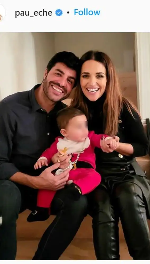 Paula Echevarría y Miguel Torres con su hijo