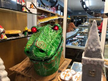 Un dragón de 65 metros, el postre estrella de la Navidad en Pontevedra