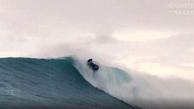 El estremecedor accidente de Lucas 'Cumbo' e Ian Cosenza en una ola de Nazaré