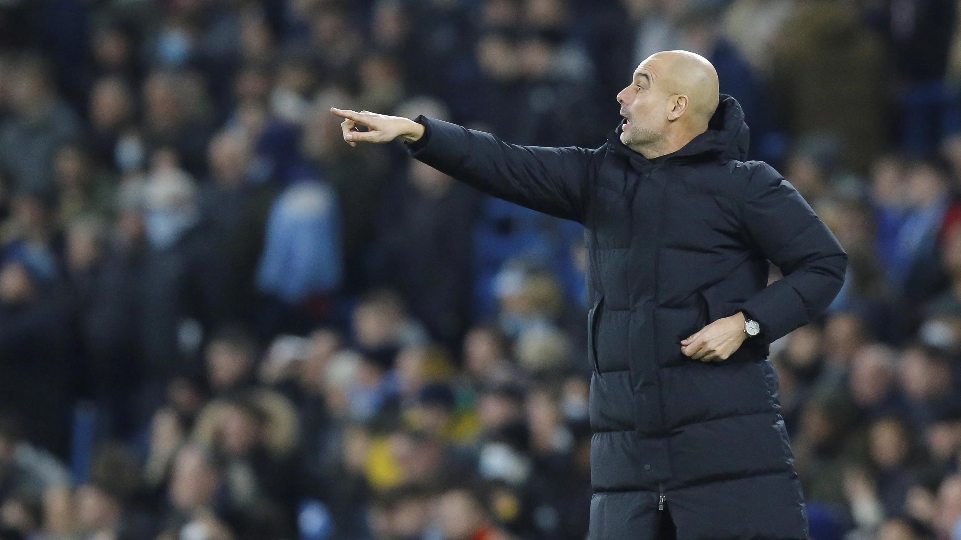 Pep Guardiola, en un partido del Manchester City Pep Guardiola, en un partido del Manchester City
