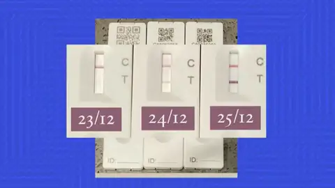La doctora Marián García explica cómo interpretar un test de antígenos en casa y qué son los 'positivos tímidos' La doctora Marián García explica cómo interpretar un test de antígenos en casa y qué son los 'positivos tímidos'