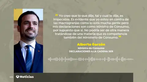 El Ministerio de Agricultura responde a Garzón y defiende el cumplimiento del bienestar animal El Ministerio de Agricultura responde a Garzón y defiende el cumplimiento del bienestar animal