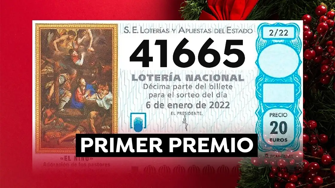 41665, primer premio de la Lotería del Niño 2022 41665, primer premio de la Lotería del Niño 2022