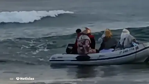 El momento del naufragio de los Reyes Magos en Oropesa del Mar El momento del naufragio de los Reyes Magos en Oropesa del Mar