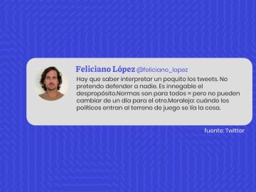 El tuit de Feliciano López