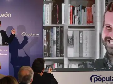 Casado y Mañueco participan en un acto de precampaña del PP en Castilla y León Casado y Mañueco participan en un acto de precampaña del PP en Castilla y León