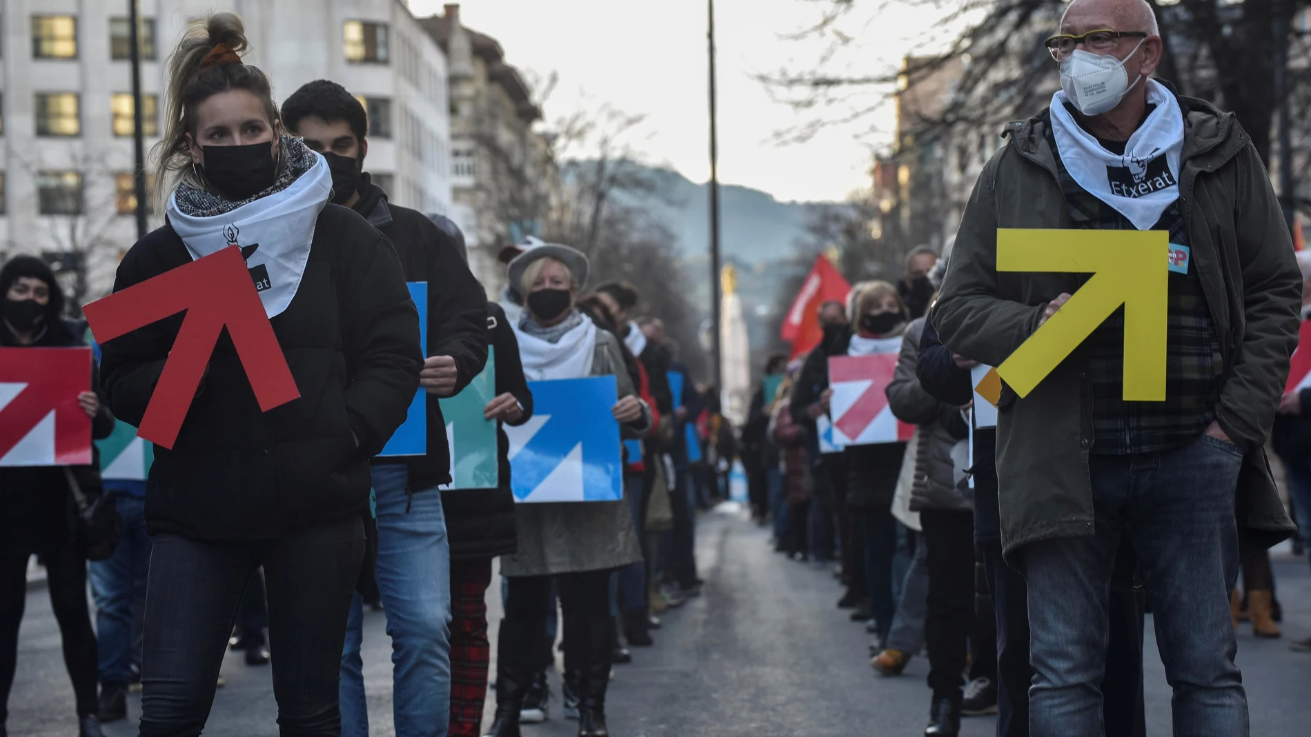 Unas 200 manifestaciones piden en el País Vasco el fin de la política penitenciaria de excepción para los presos de ETA