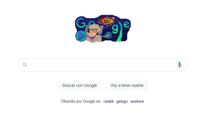 Google recupera la voz de Stephen Hawking en un doodle que conmemora su nacimiento Google recupera la voz de Stephen Hawking en un doodle que conmemora su nacimiento