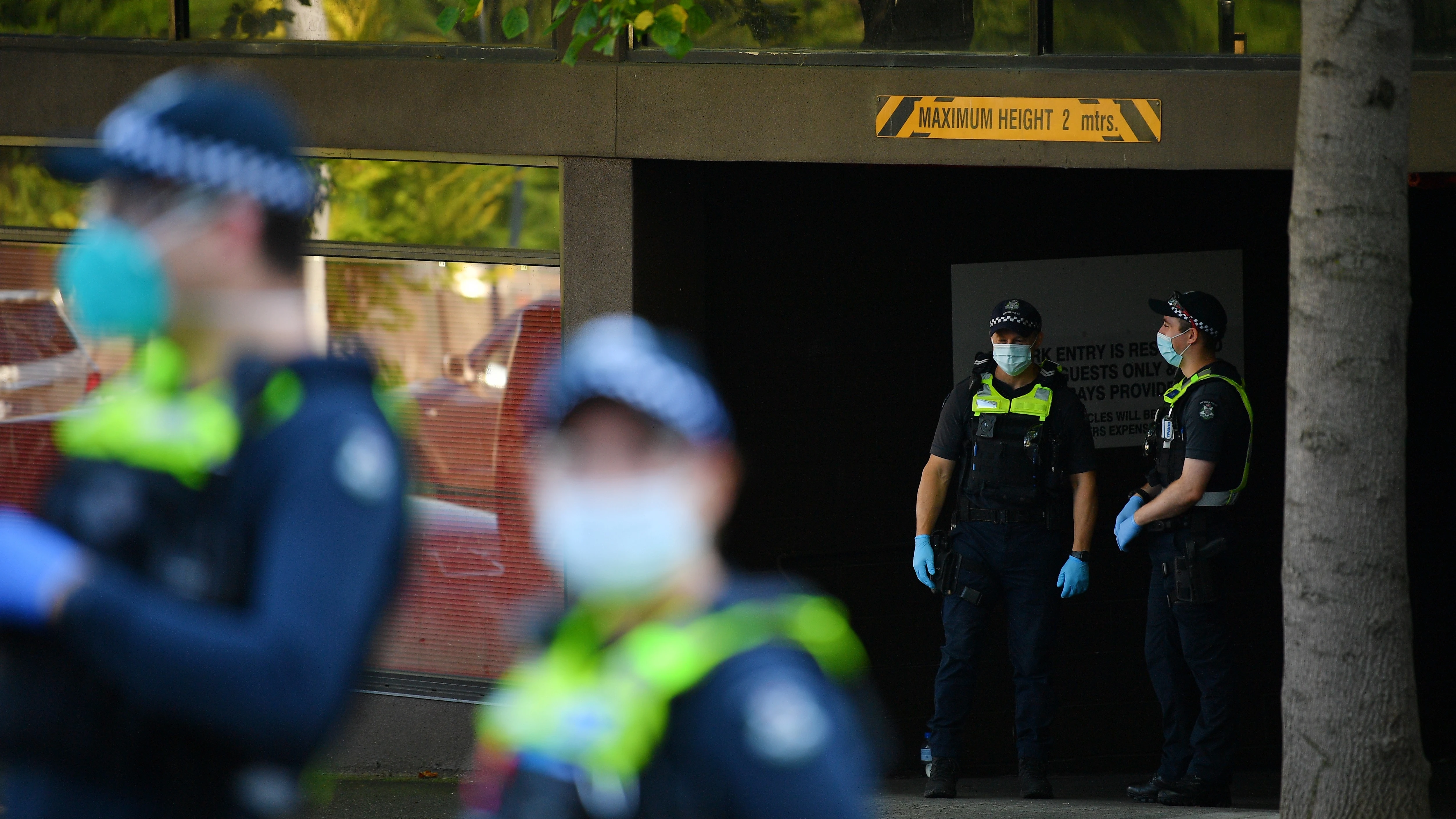 Policías australianos en Melbourne Policías australianos en Melbourne