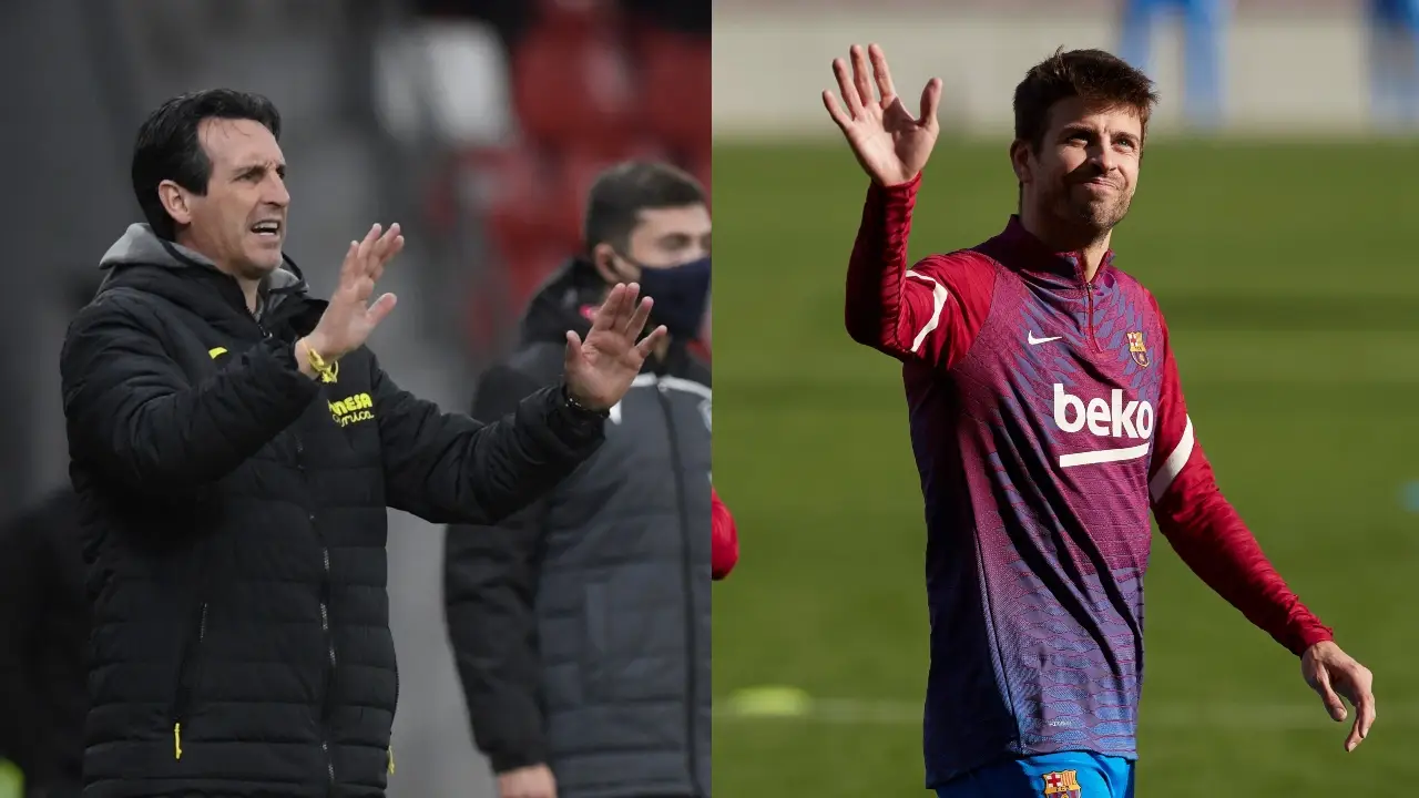 Unai Emery y Gerard Piqué Unai Emery y Gerard Piqué