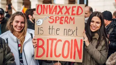 Antivacunas estadounidenses venden semen de no vacunados contra el coronavirus como criptomoneda Antivacunas estadounidenses venden semen de no vacunados contra el coronavirus como criptomoneda