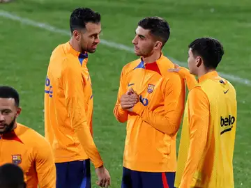Ferran Torres entrena con el Barça en Arabia Saudí