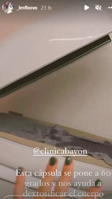 La cápsula donde se ha metido Laura Matamoros La cápsula donde se ha metido Laura Matamoros